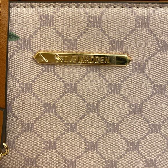 NWT Steve Madden (BFelipe) Satchel/ Crossbody Bag SM Logo w / Floral Design - Picture 3 of 16